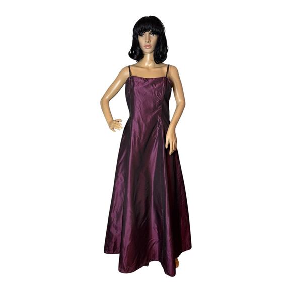 NWT Vintage Scott McClintock Bridesmaid Maxi dress glittering burgundy size 12 - Picture 11 of 17